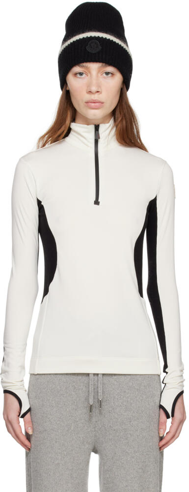 Moncler Grenoble White Zip Turtleneck Cover