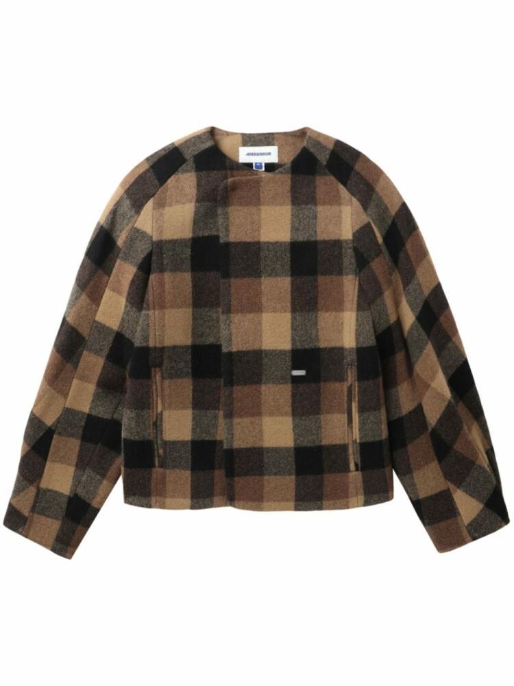 Ader Error check-pattern jacket - Brown Cover