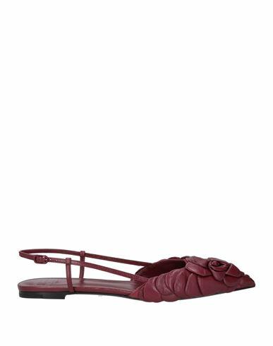 Valentino Garavani Woman Ballet flats Burgundy Soft Leather Cover