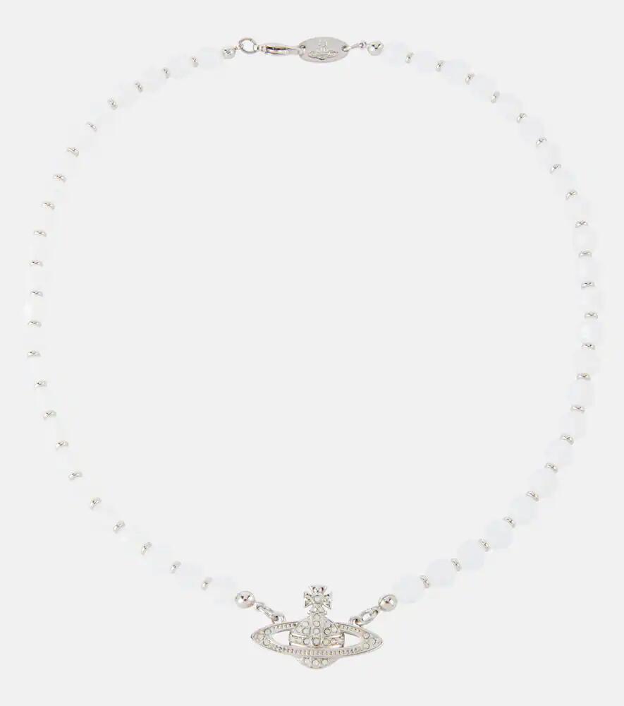 Vivienne Westwood Messaline platinum-plated crystal choker Cover