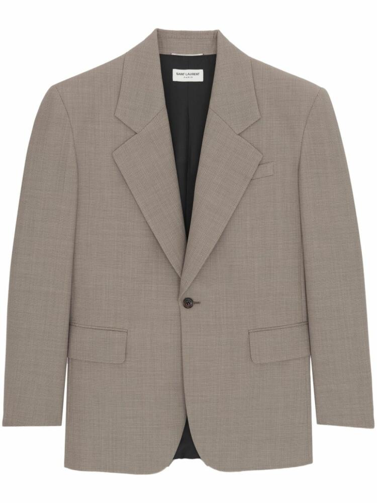 Saint Laurent oversized wool blazer - Neutrals Cover