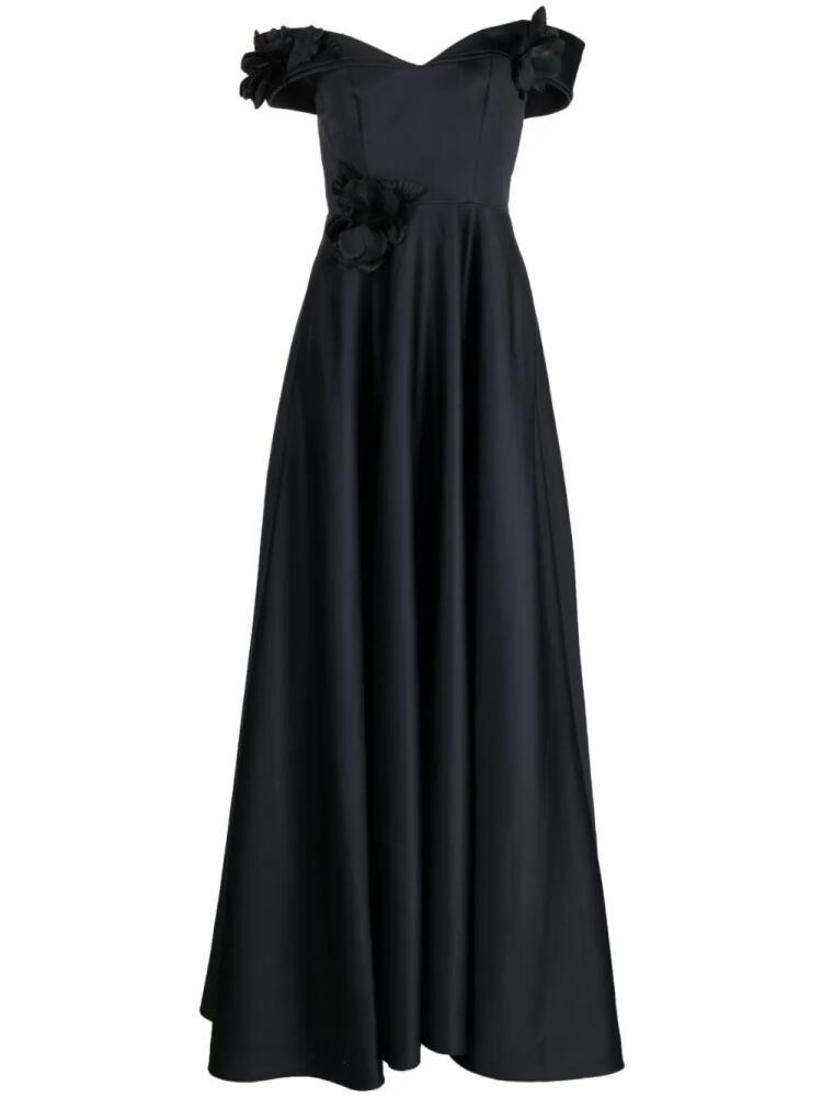 Marchesa Notte Duchess satin-finish ball gown - Black Cover