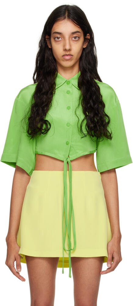 Christopher Esber Green Cropped Shirt Cover