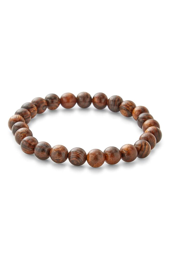 Brook and York Men's Tigerwood Bead Bracelet in Brown Cover