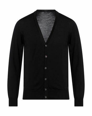 Retois Man Cardigan Black Merino Wool Cover