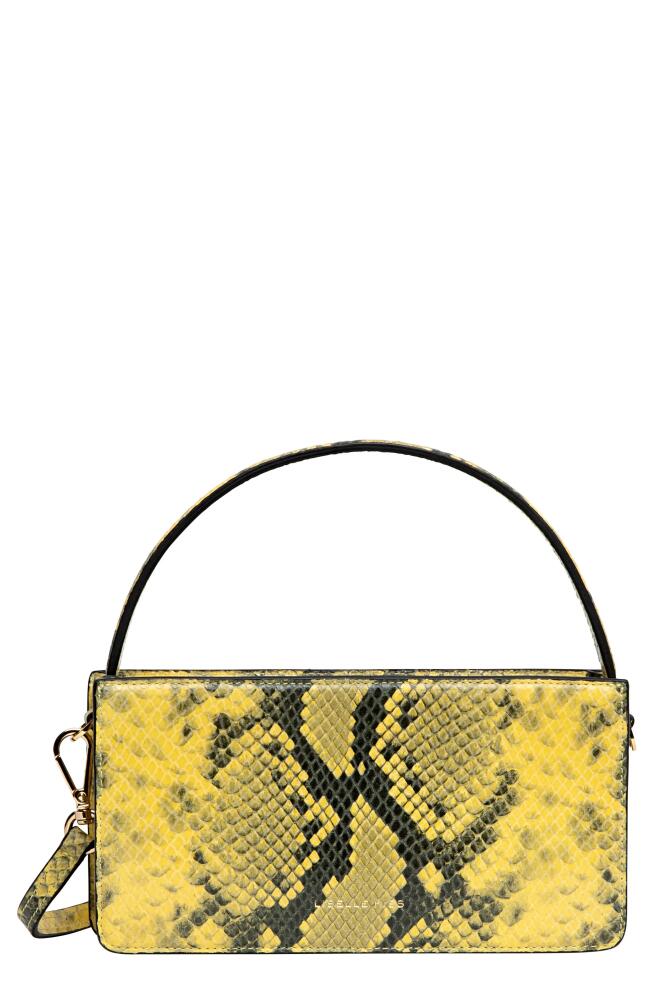 LISELLE KISS Logan Leather Top Handle Bag in Canary Cover