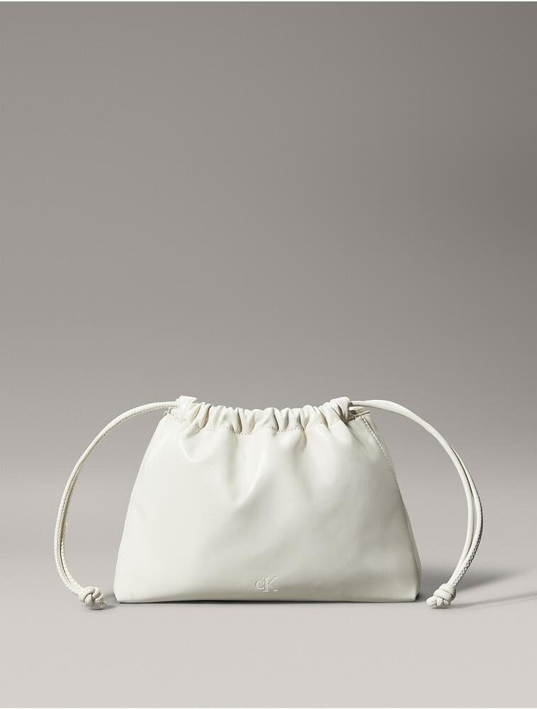 Calvin Klein Women's Drawstring Crossbody Bag - White Cover