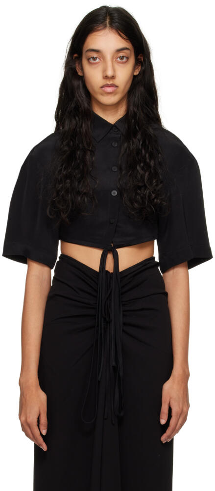 Christopher Esber Black Cropped Shirt Cover