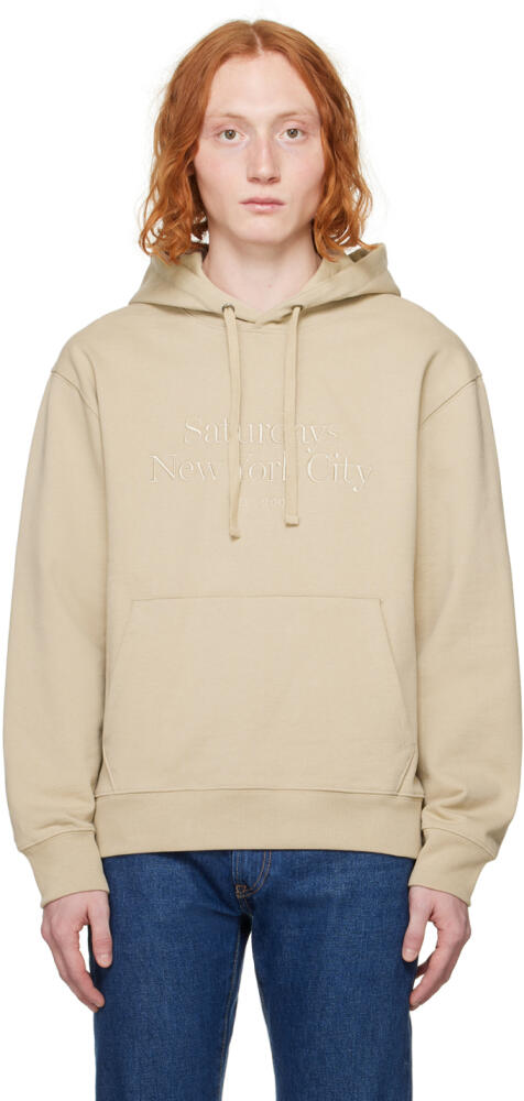 Saturdays NYC Beige Ditch Miller Hoodie Cover