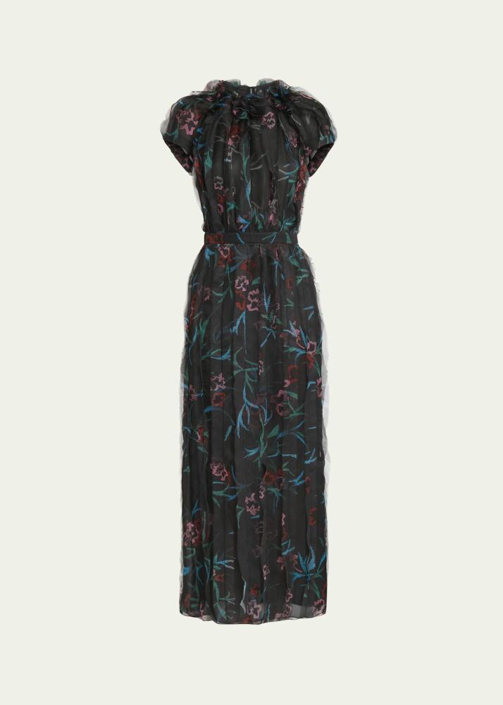 Giorgio Armani Floral Embroidered Organza Gown Cover