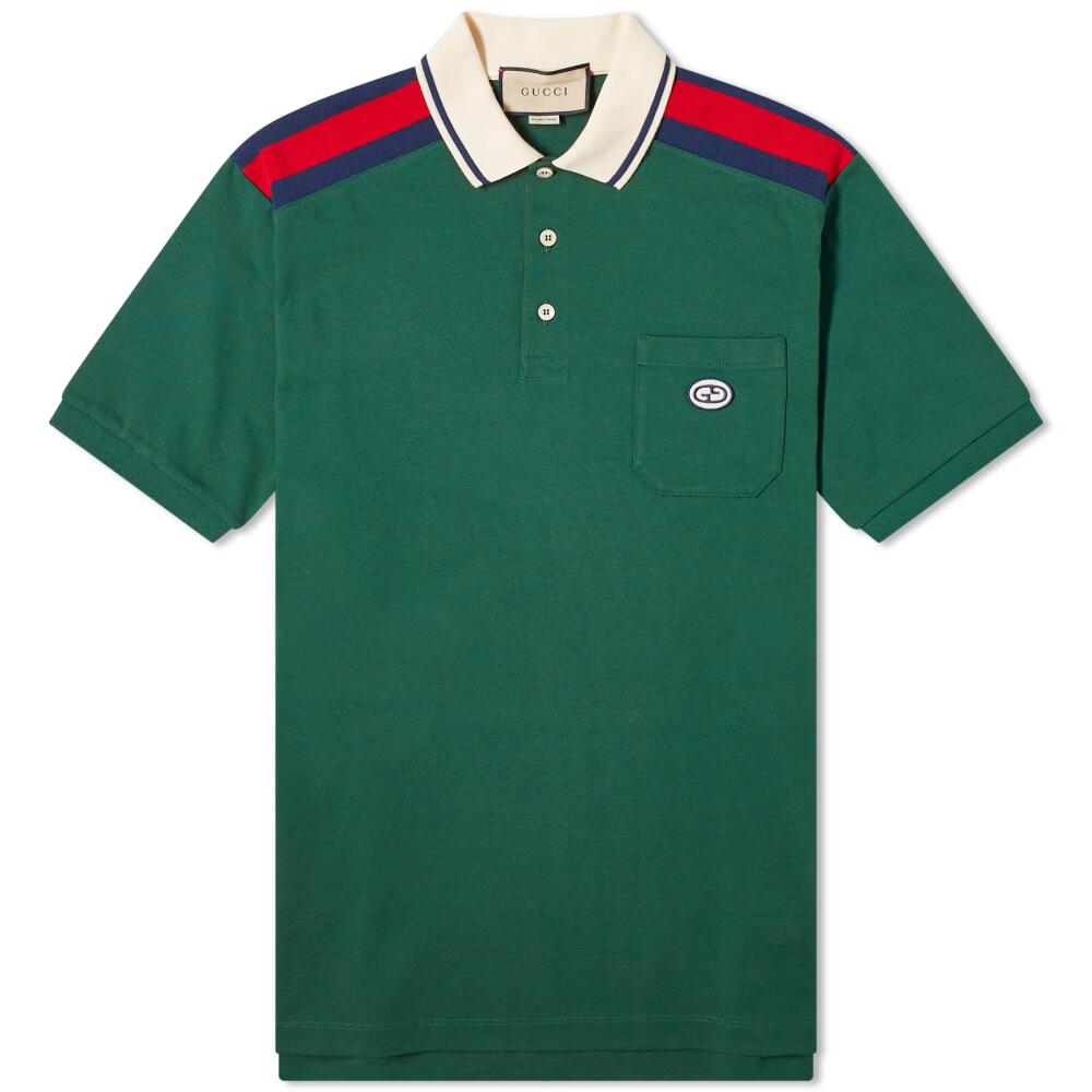 Gucci Men's GRG Logo Polo Shirt in Green Cover