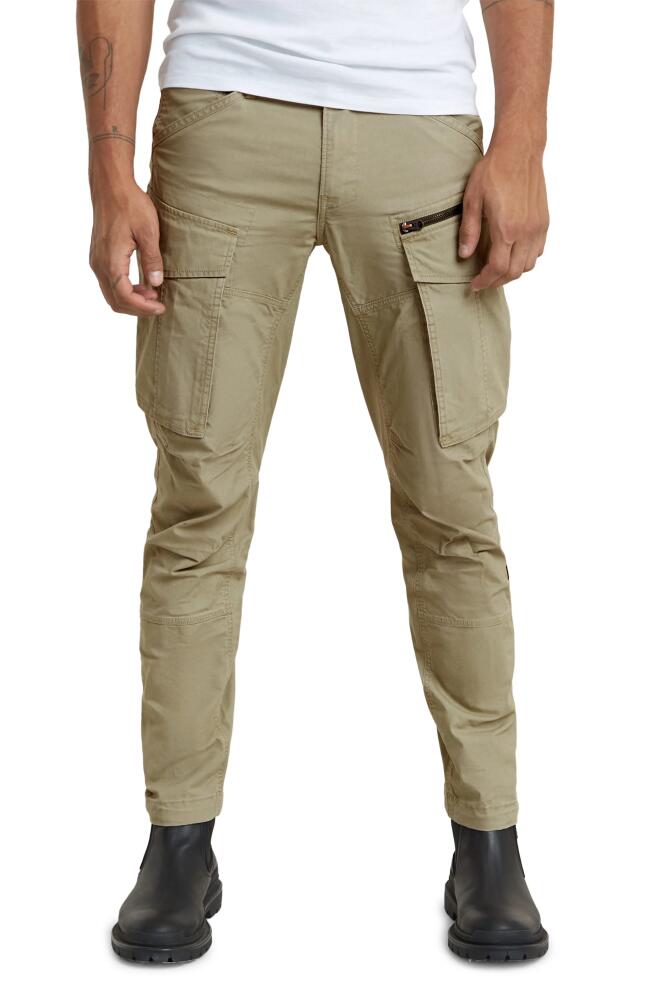 G-STAR Rovic Zip 3D Tapered Fit Cargo Pants in Ensis Green Cover