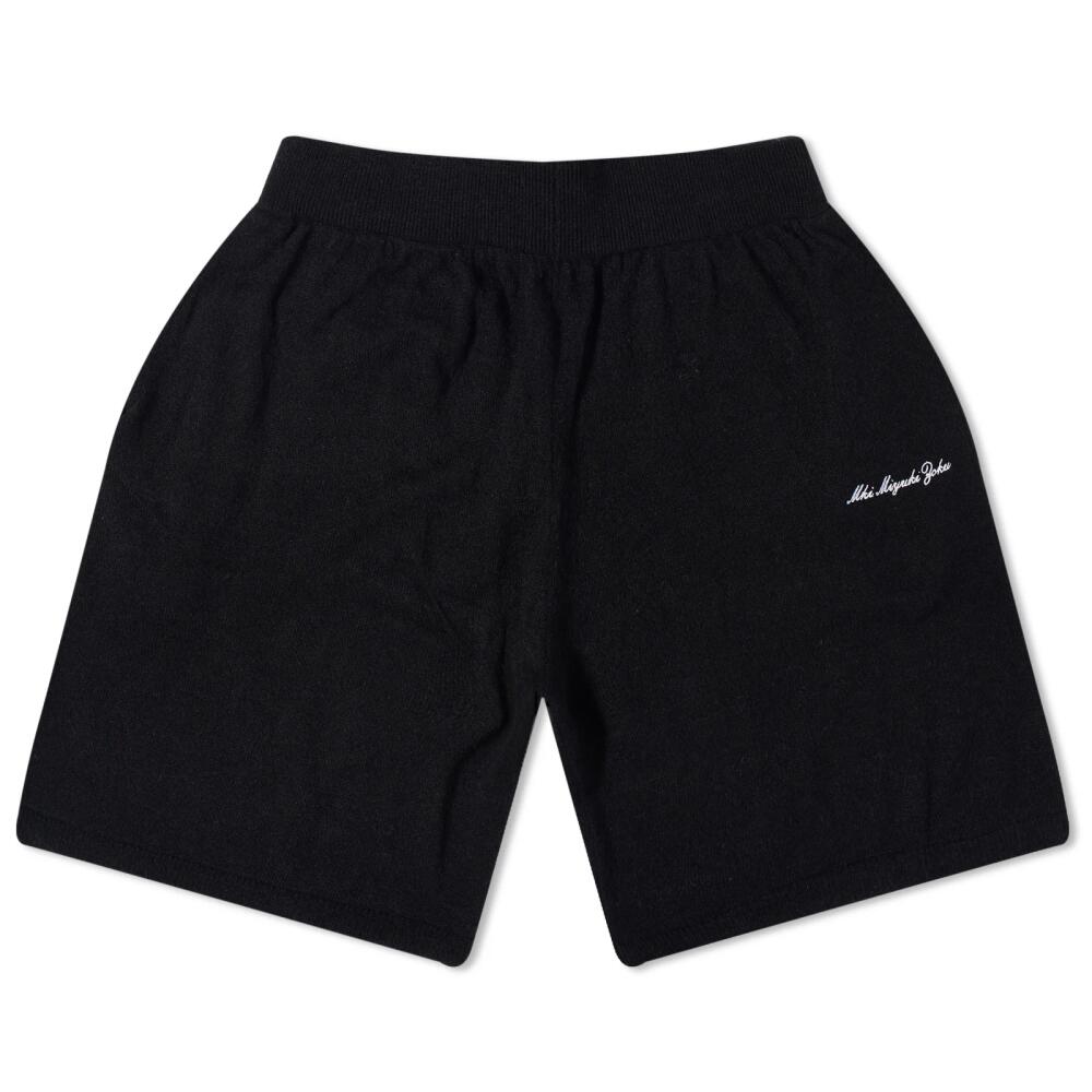 MKI Men's Lightweight Mohair Knit Shorts in Black Cover