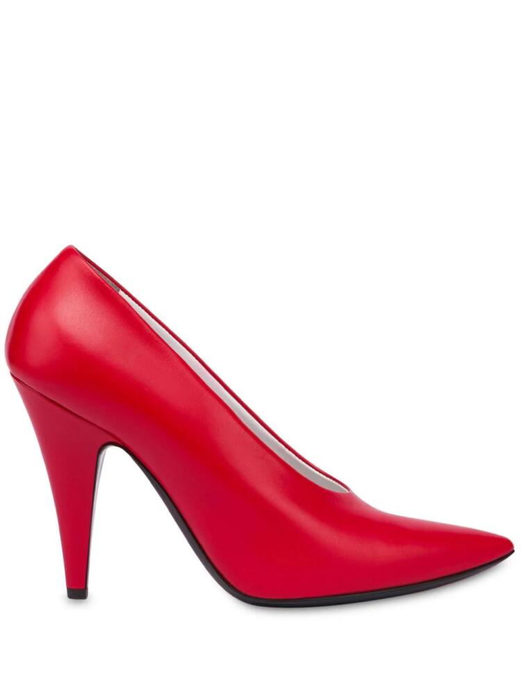 Moschino 100mm leather pumps - Red Cover