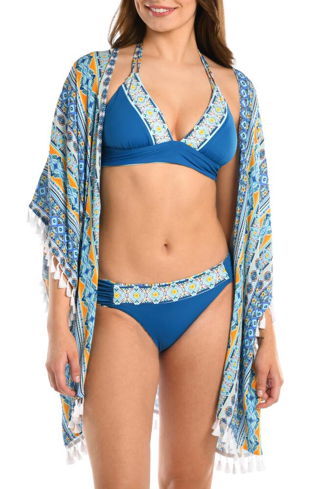 La Blanca Tassel Trim Cover-Up in Ice Blue Cover