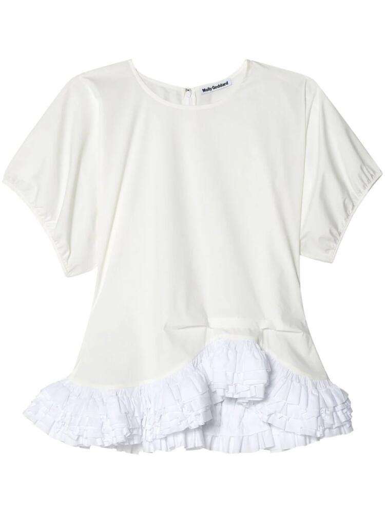 Molly Goddard ruffle-trim T-shirt - White Cover