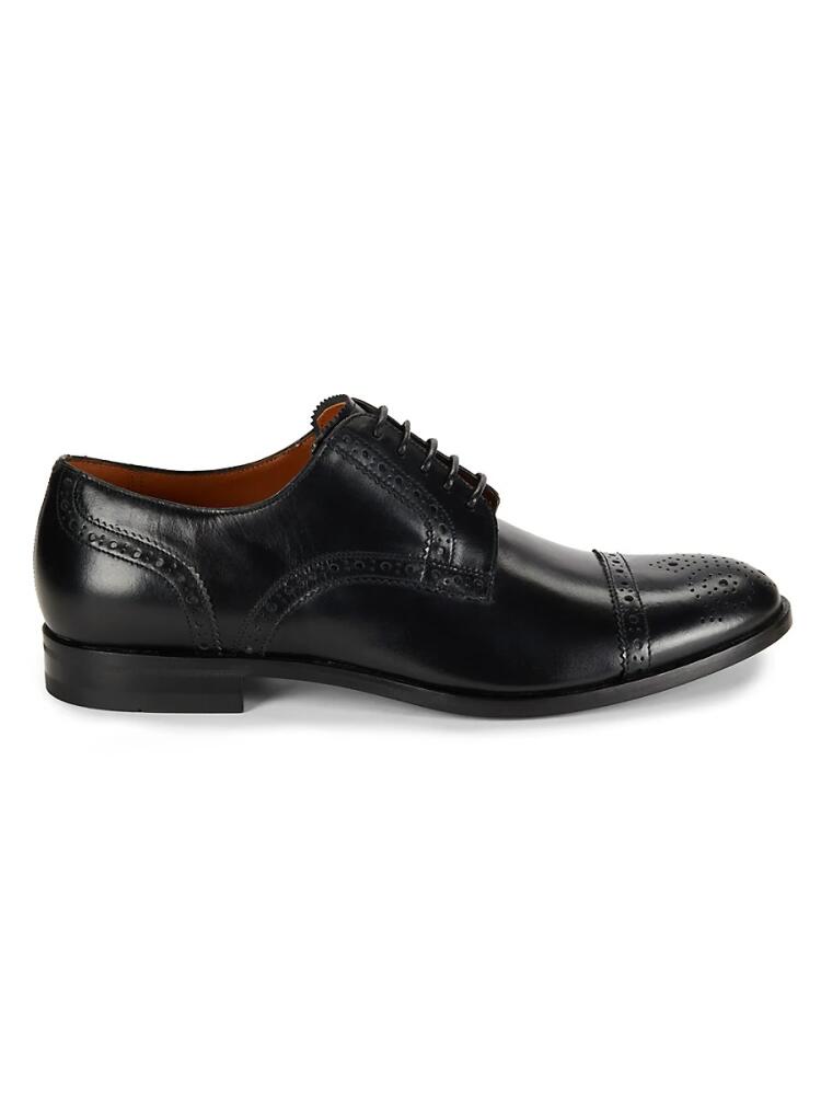 Bally Men's Perforated Leather Oxford Shoes - Black Cover