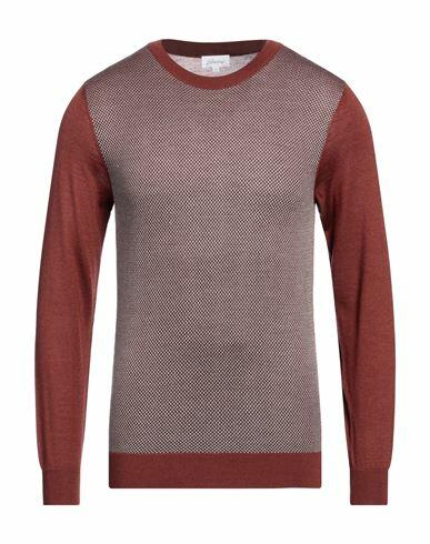 Brioni Man Sweater Rust Wool, Silk, Cashmere Cover