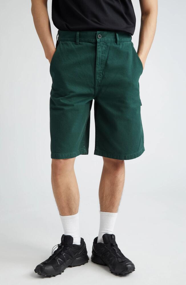 PALMES Sweeper Organic Cotton Shorts in Bottle Green Cover