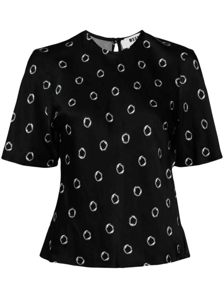 MSGM printed blouse - Black Cover