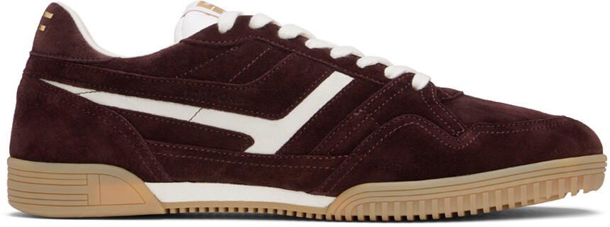 TOM FORD Burgundy Suede Jackson Sneakers Cover