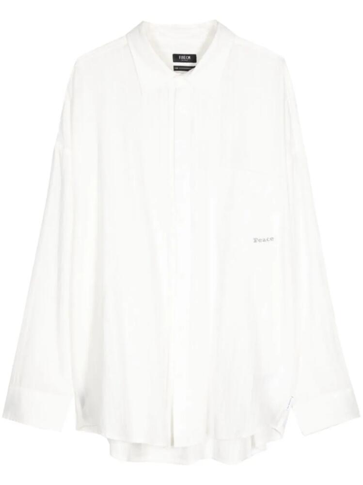 FIVE CM striped cotton shirt - White Cover