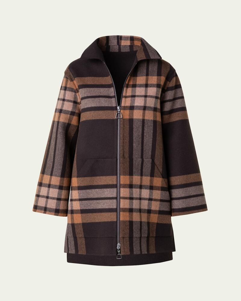 Akris Fabiola Reversible Cashmere-Blend Short Coat Cover