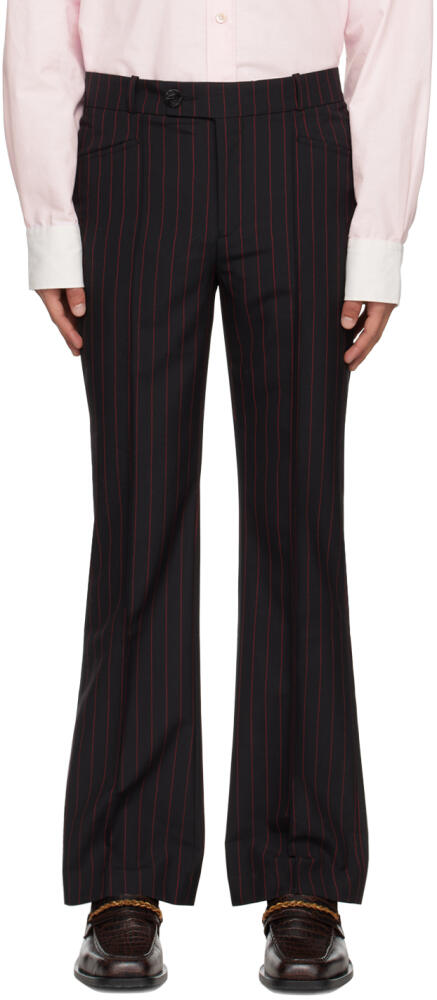 Ernest W. Baker Black Stripe Trousers Cover