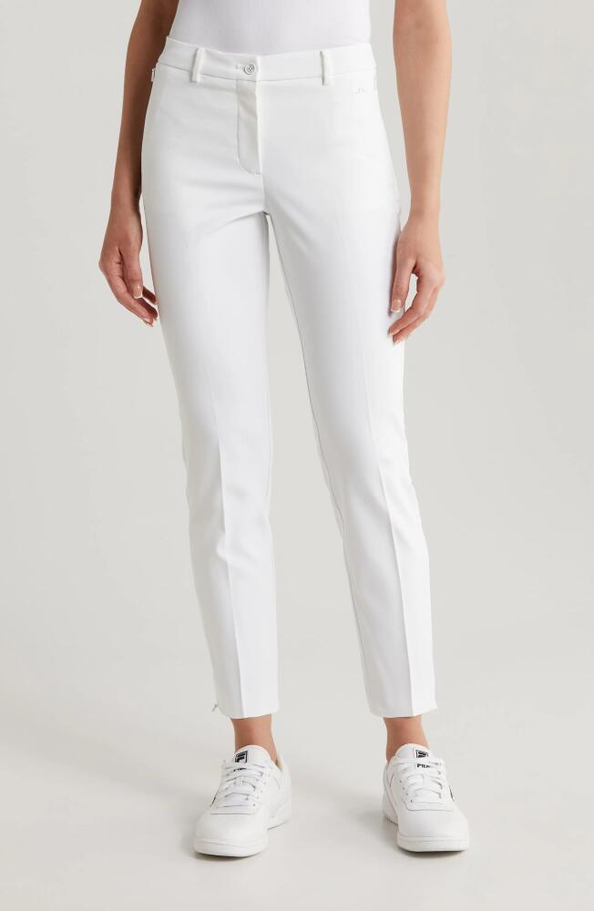 J. Lindeberg Pia Performance Crop Golf Pants in White Cover