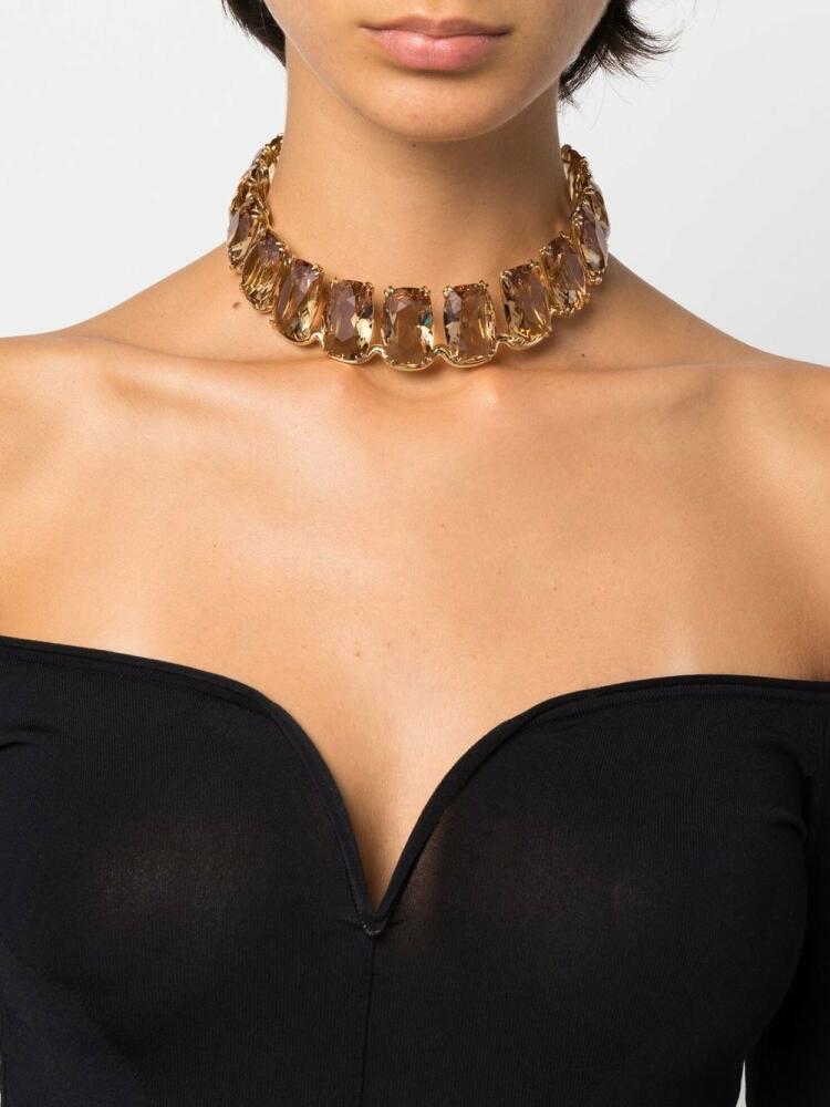 Swarovski Harmonia oversized-crystal choker necklace - Gold Cover