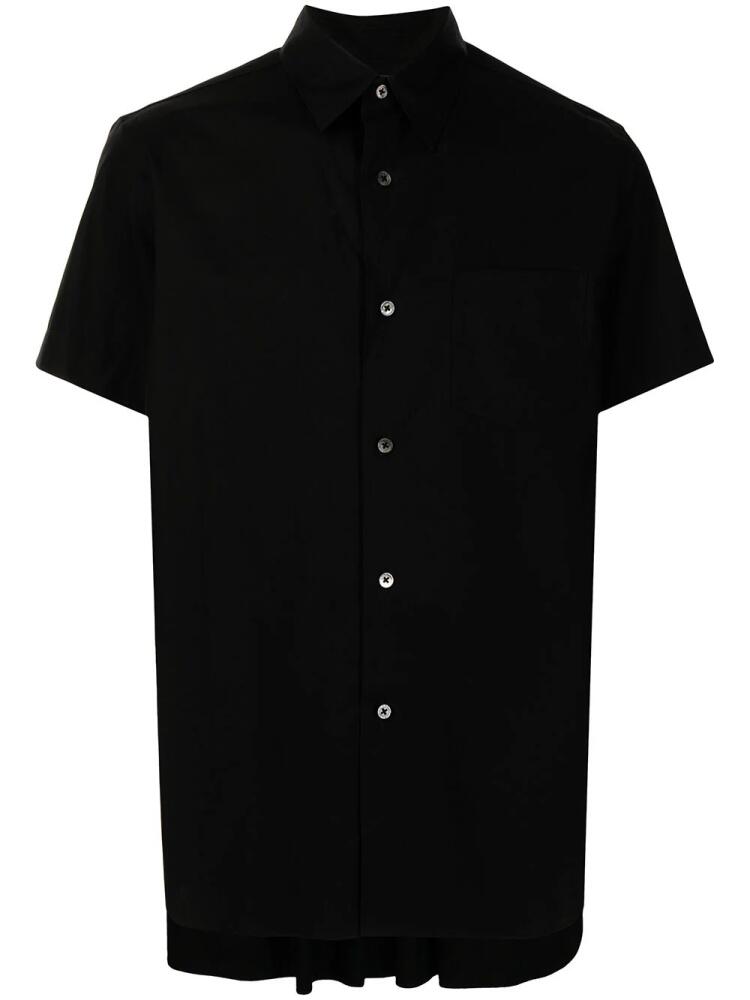 Fumito Ganryu pleated-back chest-pocket shirt - Black Cover