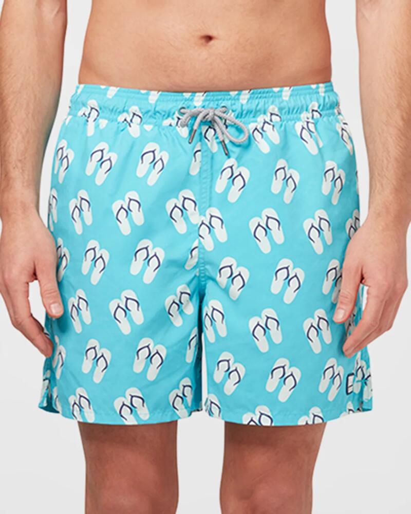 Tom & Teddy Men's Flip Flop-Print Swim Shorts Cover