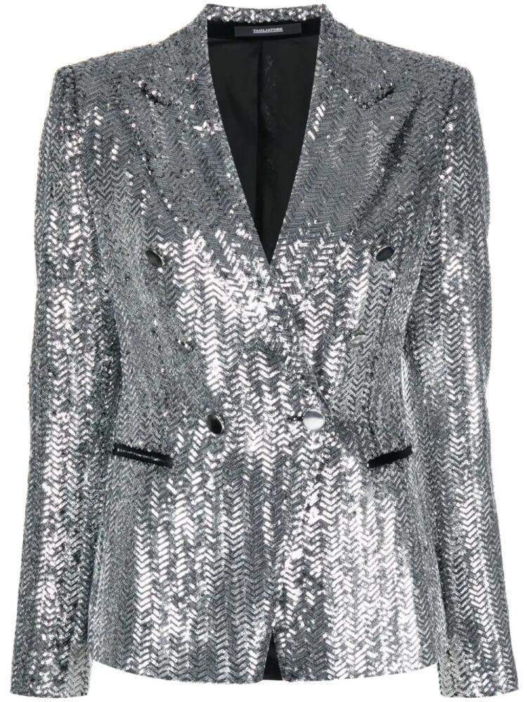 Tagliatore Jalicya sequin-embellished blazer - Silver Cover