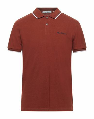 Ben Sherman Man Polo shirt Rust Organic cotton Cover