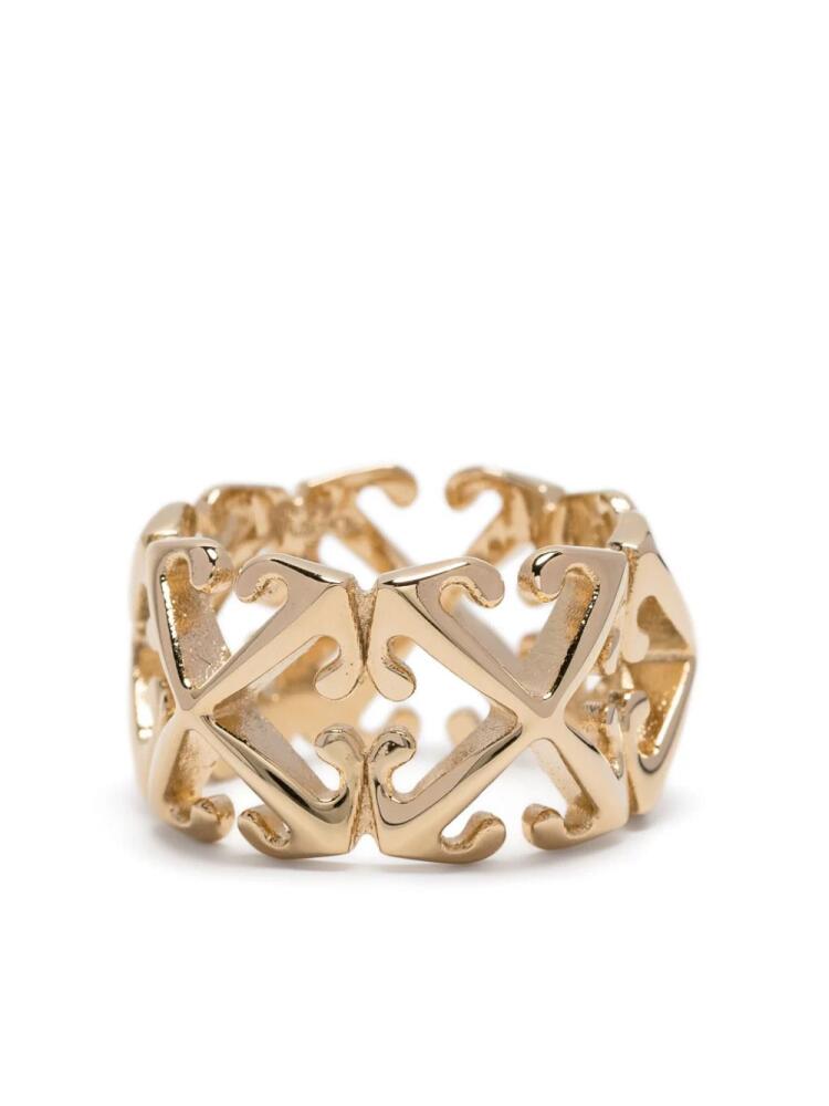 Off-White Arrows chunky ring - Gold Cover