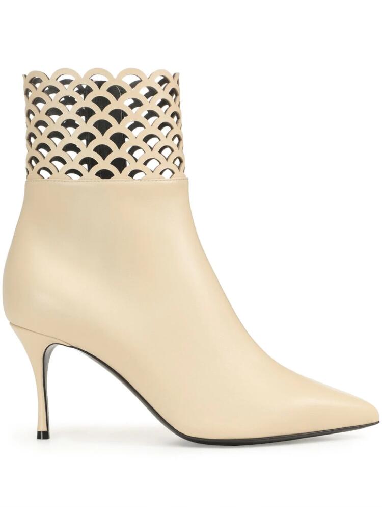 Sergio Rossi Mermaid leather boots - Neutrals Cover