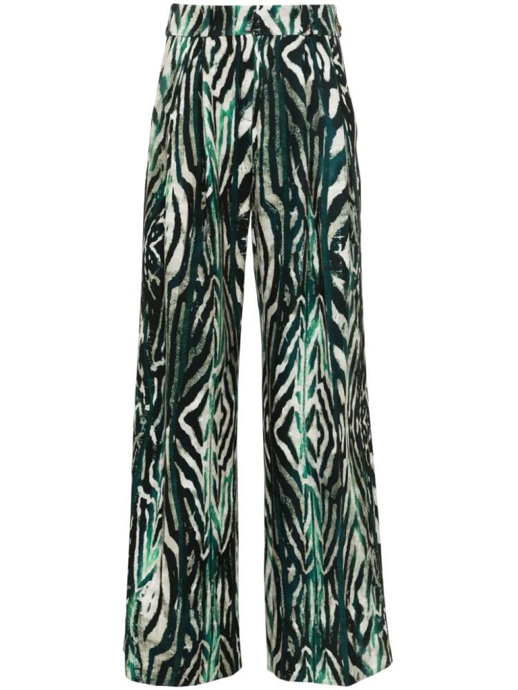 Just Cavalli abstract-print trousers - Green Cover