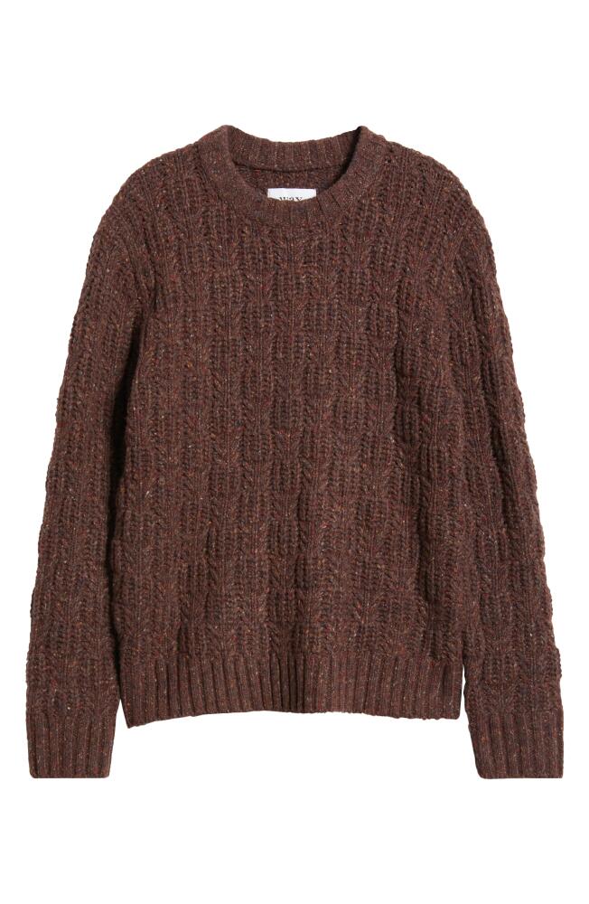 Wax London Wilde Cable Stitch Wool Blend Sweater in Brown Cover