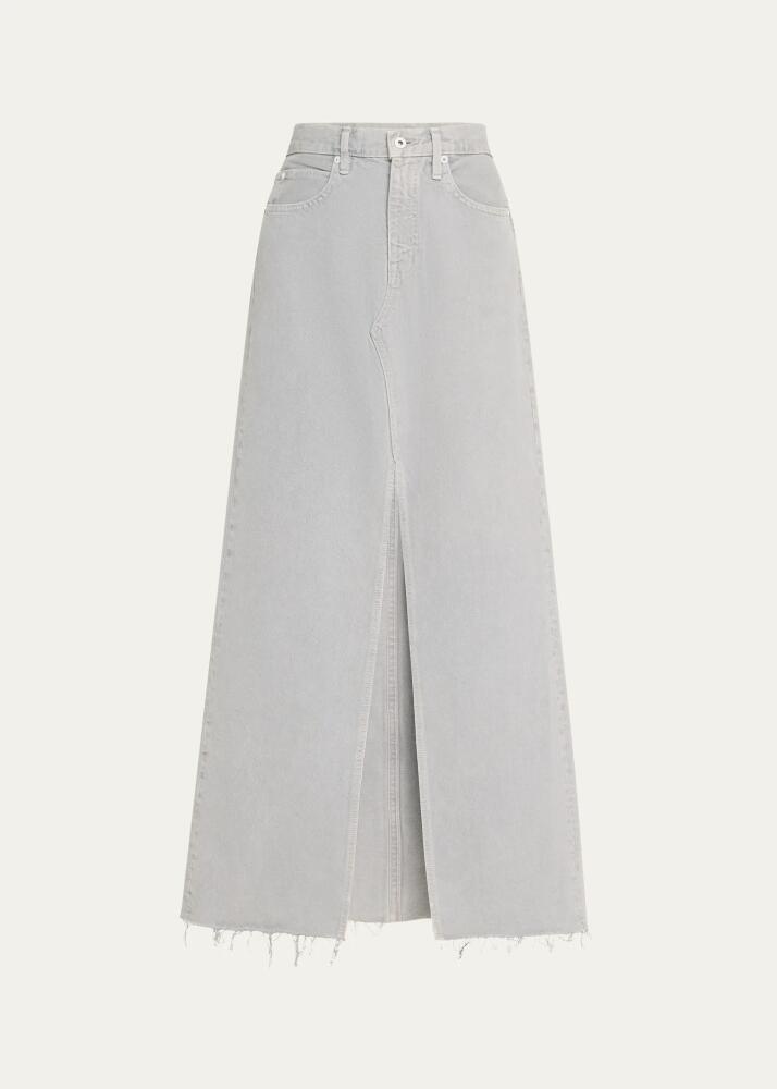 SLVRLAKE Low-Rise Denim Maxi Skirt Cover