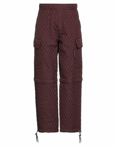 Just Cavalli Man Pants Burgundy Polyester, Cotton Cover