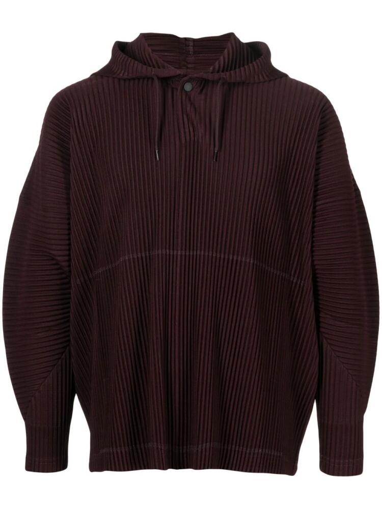 Homme Plissé Issey Miyake MC November pleated hoodie - Brown Cover