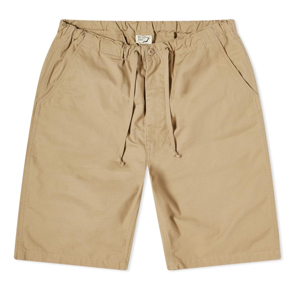 orSlow Men's New Yorker Cotton Shorts in Beige Cover