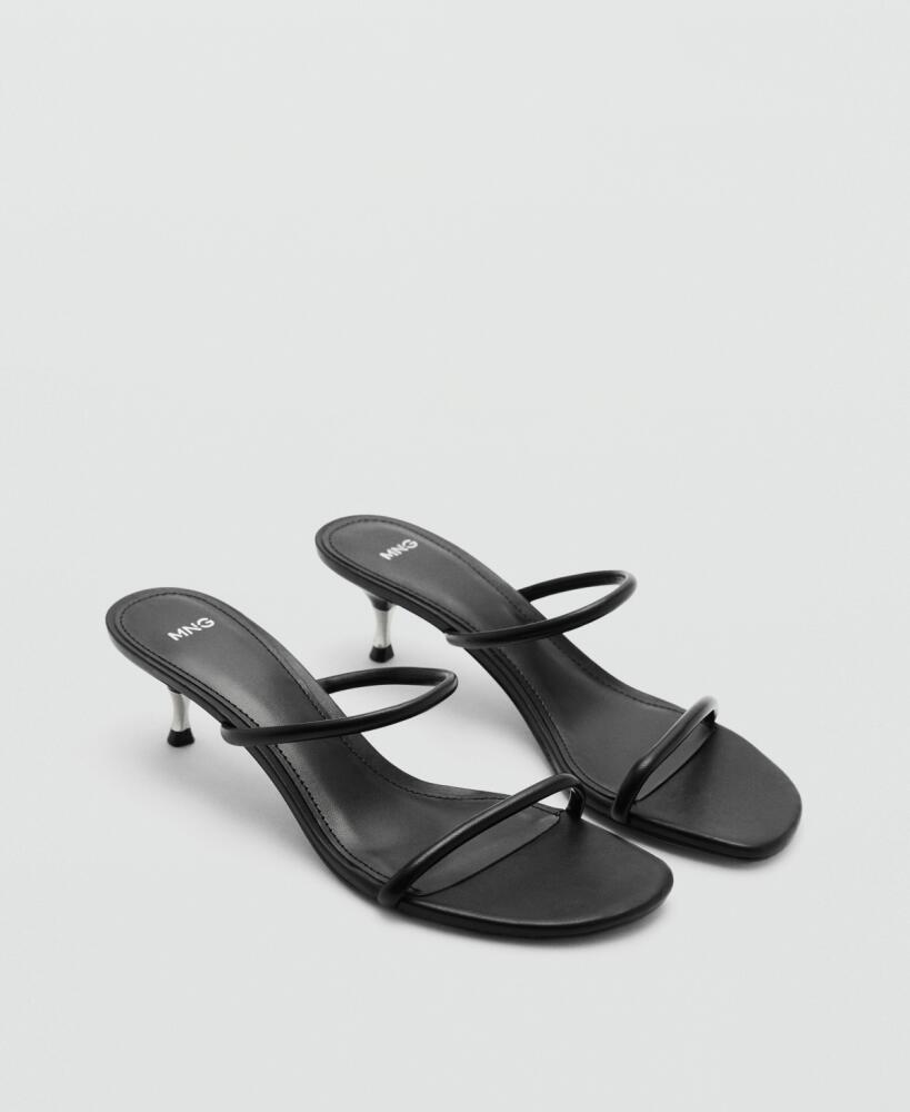 Mango Women's Strappy Heeled Sandals - Black Cover