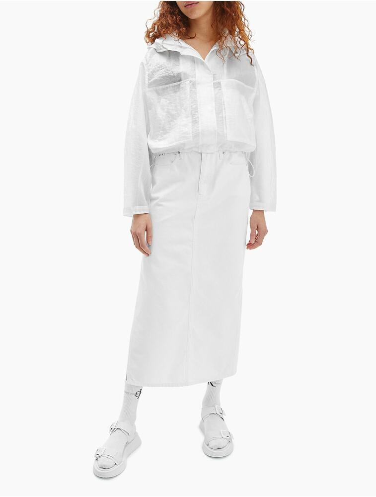 Calvin Klein Women's Transparent Windbreaker Jacket - White Cover