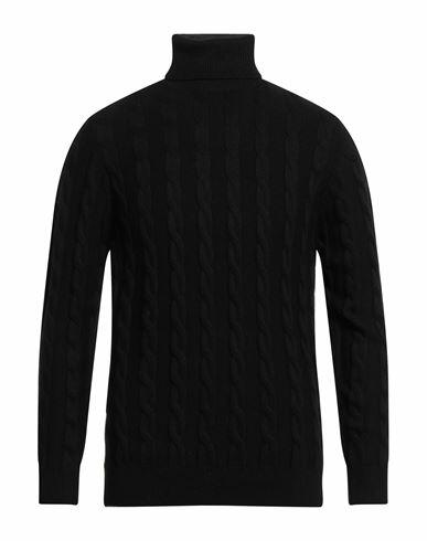 Cashmere Company Man Turtleneck Black Wool, Cashmere Cover