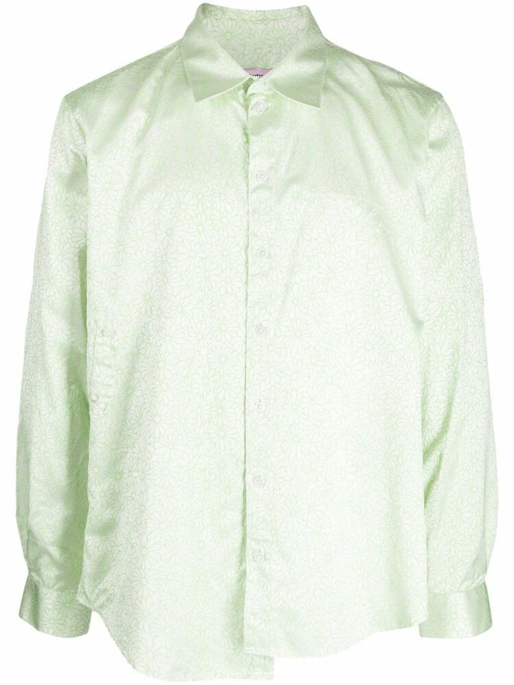 Martine Rose Wrap floral print shirt - Green Cover