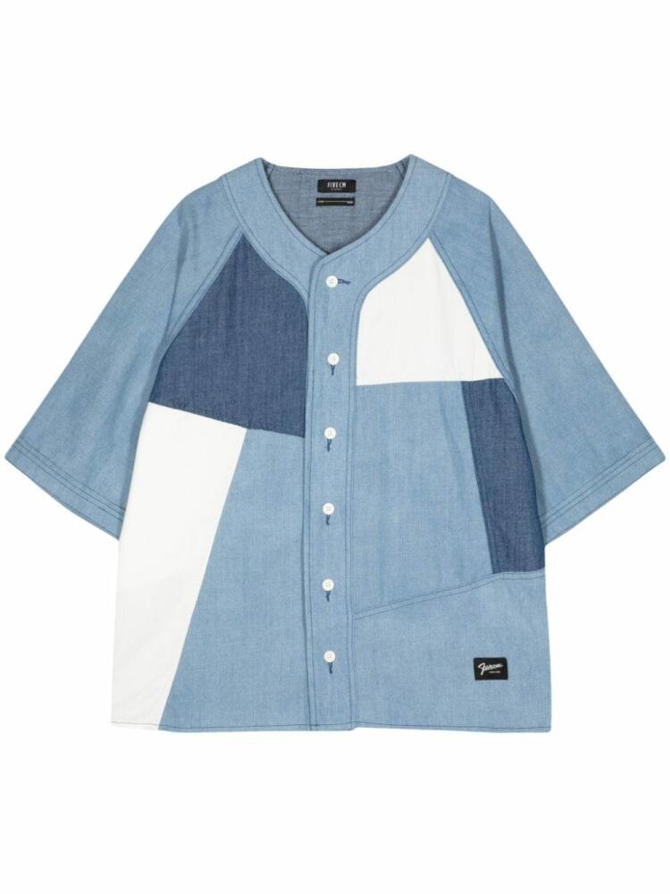 FIVE CM logo-print denim shirt - Blue Cover