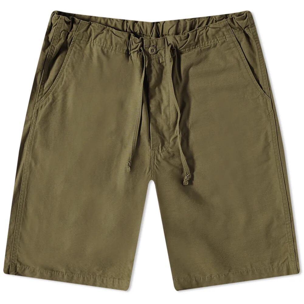 orSlow Men's New Yorker Cotton Shorts in Army Green Cover