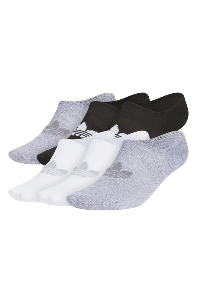 adidas Gender Inclusive Superlite Assorted 6-Pack Super No-Show Socks in Black/White/Grey Cover