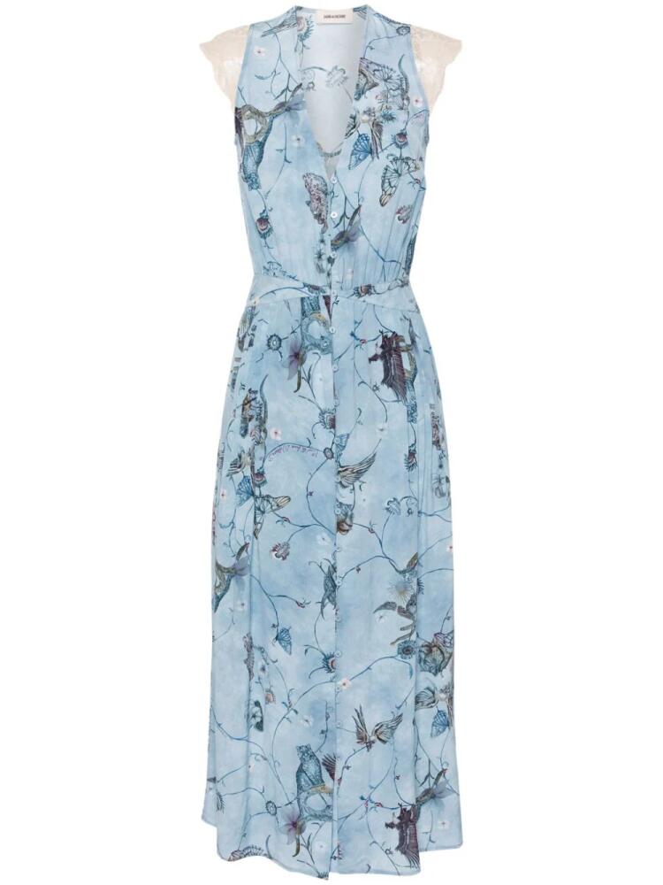 Zadig&Voltaire Rolanys silk midi dress - Blue Cover